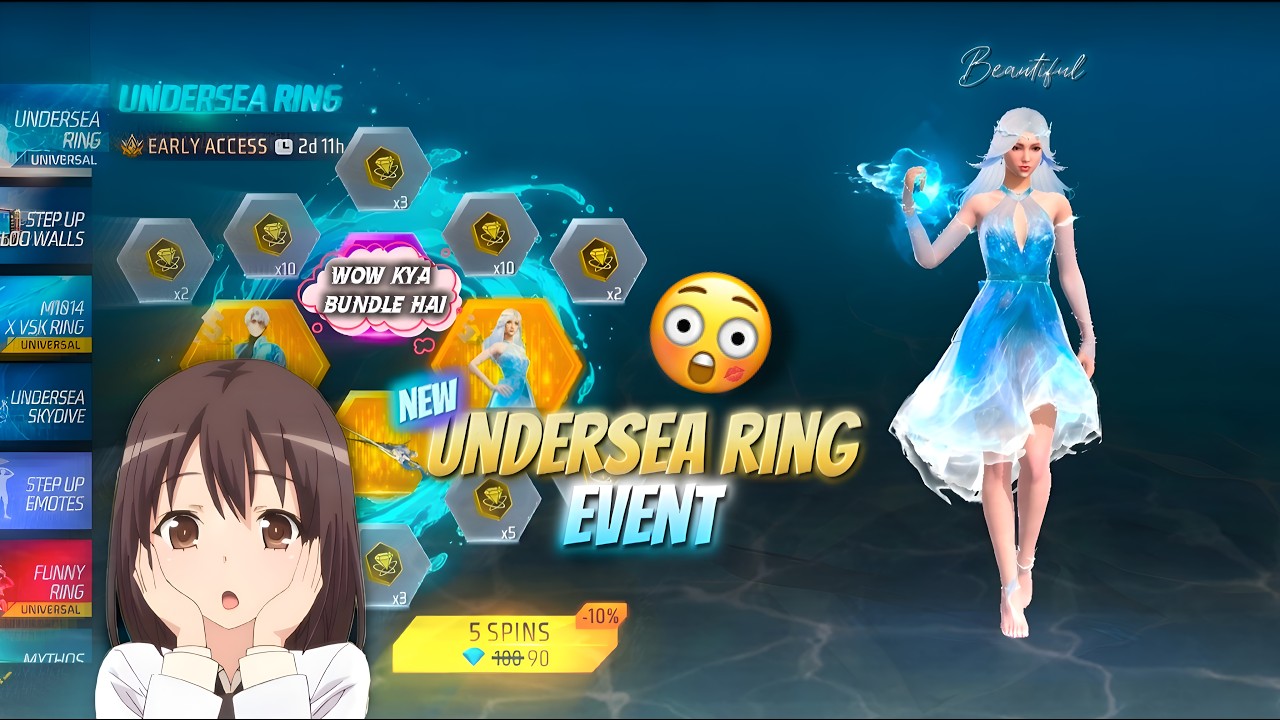 Finally Mil Gaya FIRST Code! Undersea Ring Event Spin 🔥 Free Fire New Event