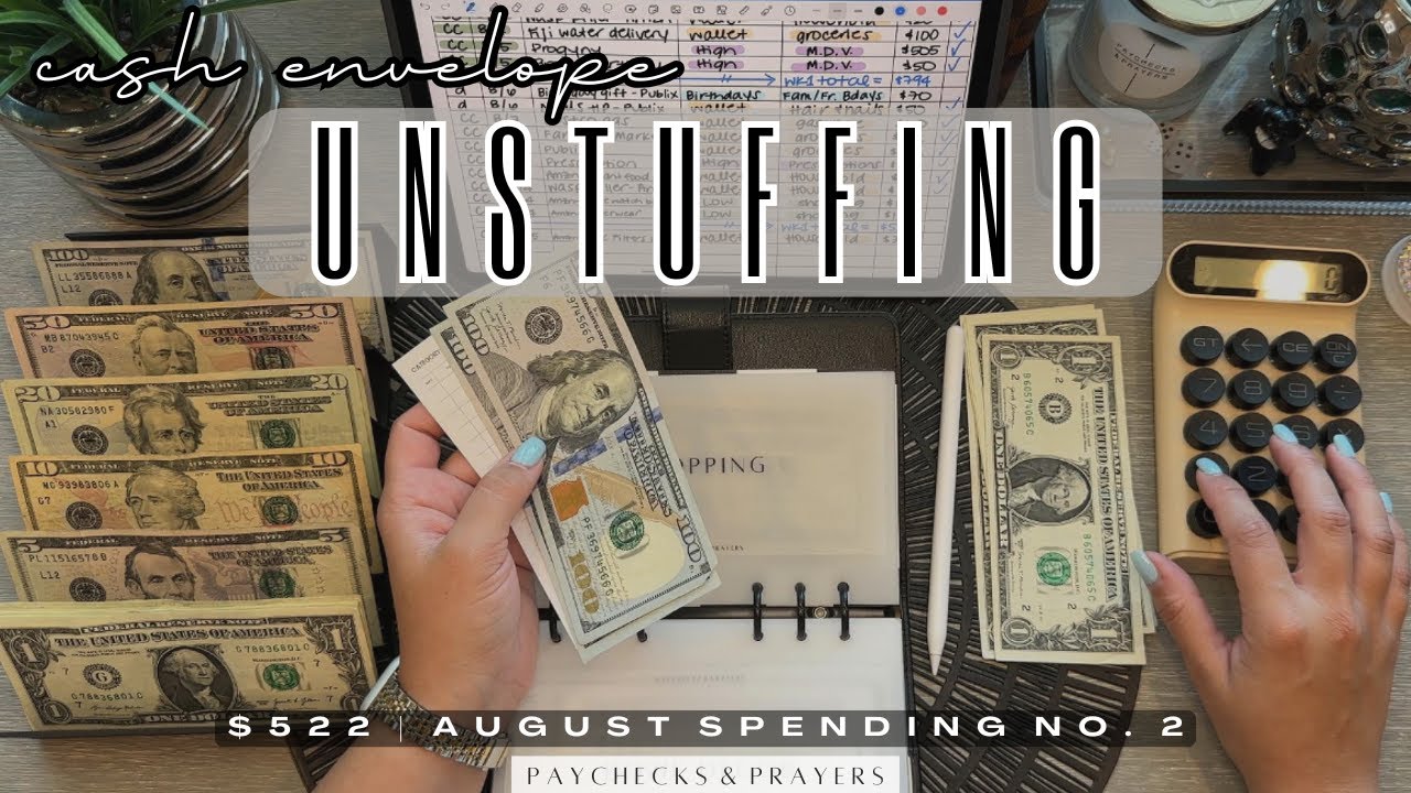 Cash Envelope Unstuffing | Weekly Spending Recap | August Week No. 2