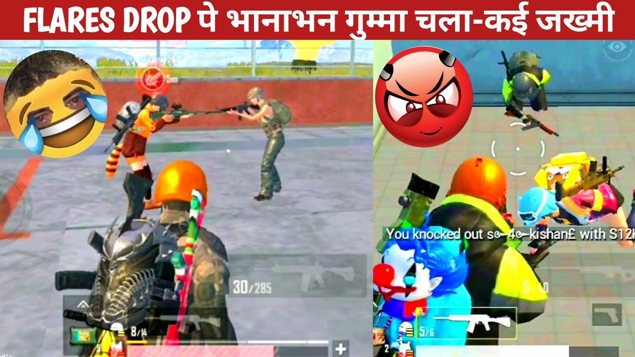 ENEMY RUSHES ON TWO FLARE DROP-S12K COMEDY|pubg lite video online gameplay MOMENTS BY CARTOON FREAK
