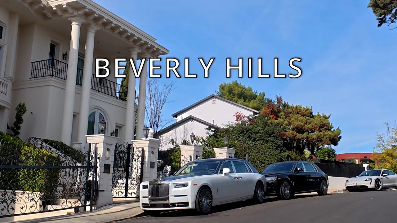 Driving Beverly Hills, San Ysidro Drive, Los Angeles