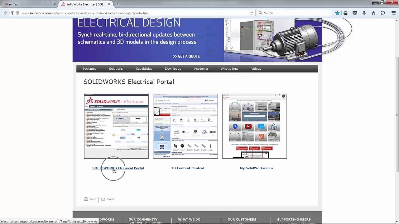Accessing SOLIDWORKS Electrical Online Parts Libraries