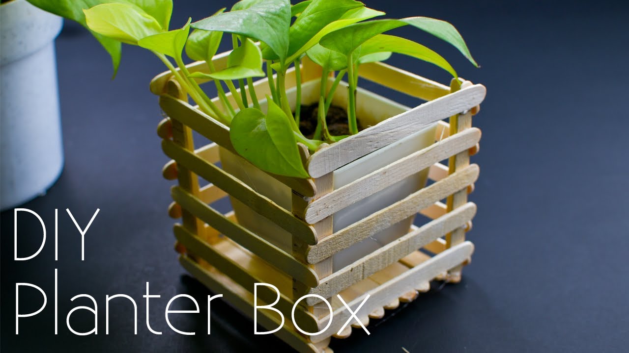 Planter Box | DIY Build | Popsicle Stick | Pot Crafts