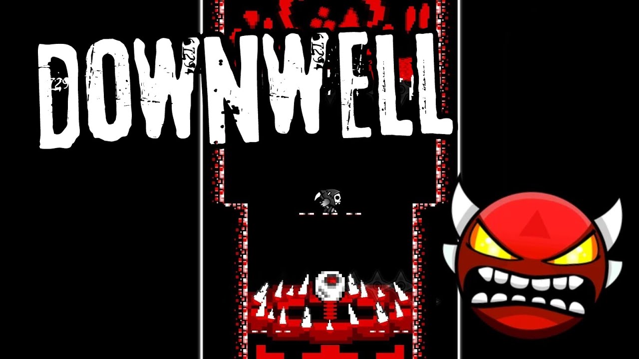 "DownWell" by MARKMORO [All coins] (Platformer Demon) | Geometry Dash 2.2