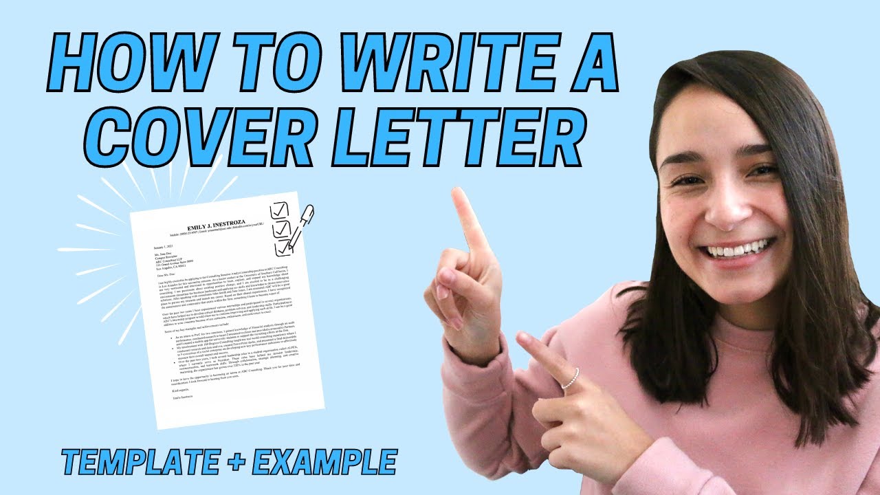 HOW TO WRITE A COVER LETTER | free cover letter template + example