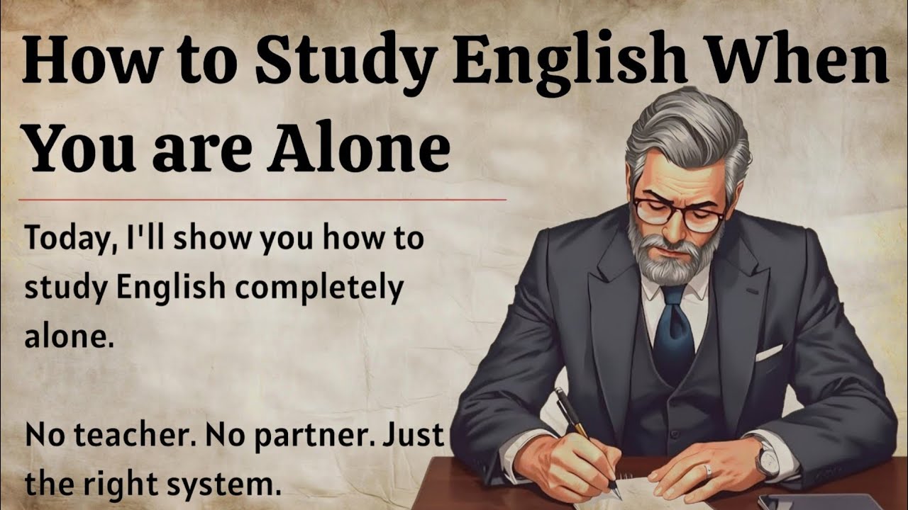 How to Learn English Alone || From Alone to Fluency || Graded Reader || Improve Your English Fluency