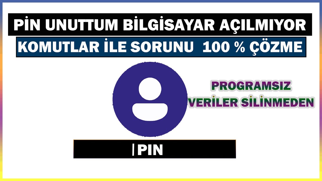 Windows 11-10 Komutlar ile Unutulan Pin Kaldırma | Pin Kullanılamıyor Sorunu | 100% Çözüm
