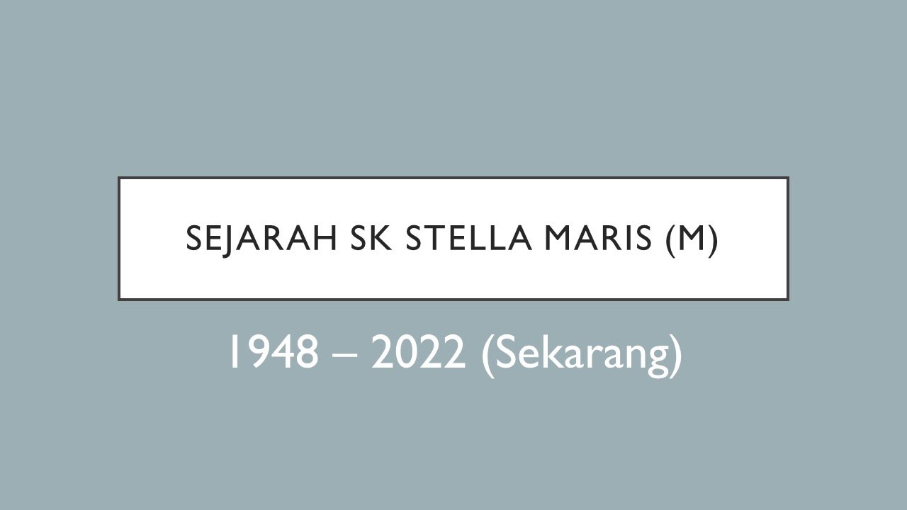 Sejarah Sekolah 1948-2022