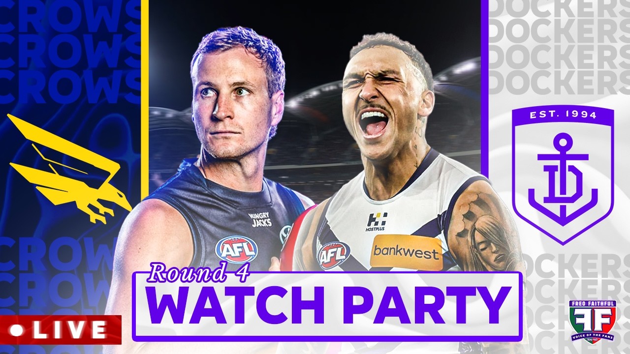 ADELAIDE vs FREMANTLE Watch Party LIVE! | AFL Round 4 2026