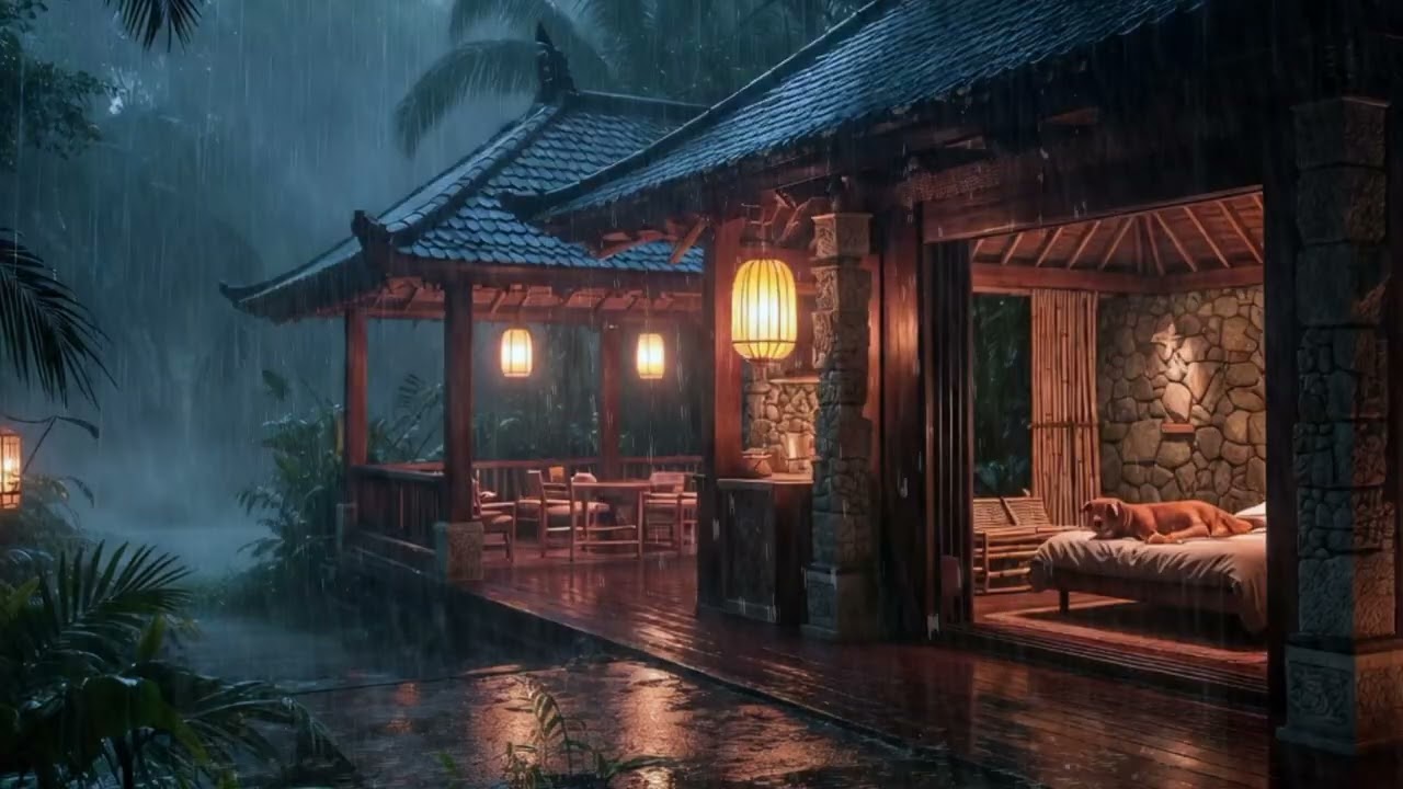 Cozy Rainy Night Ambience for Anxiety Relief & Relaxation #rainsounds #rainsoundsforsleep 