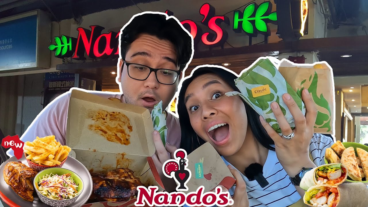Nando's NEW Mozambique Smokey Paprika Quarter Chicken with Chips & Coleslaw | Nando's Mukbang
