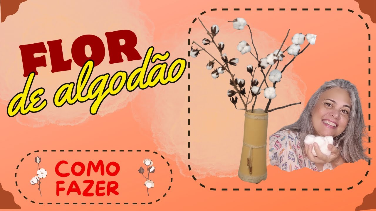Como fazer flor de algodão. DIY fácil e barato