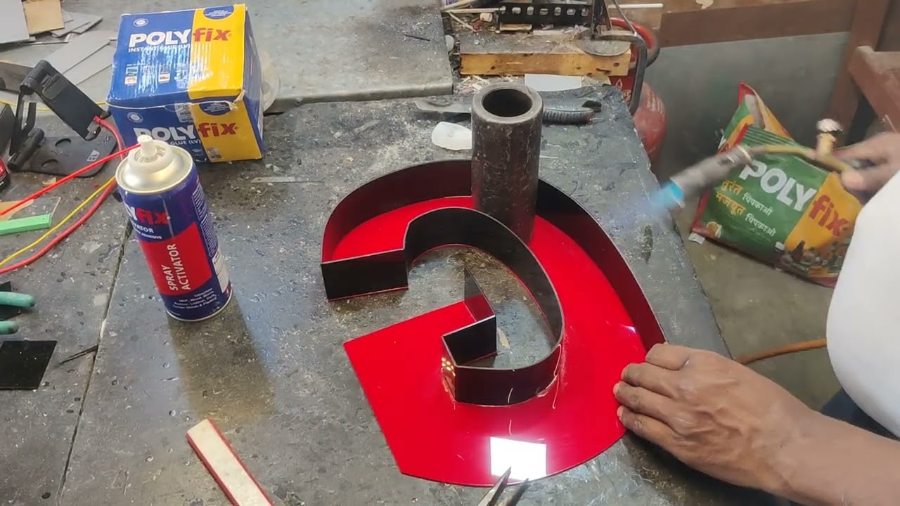 How To Make Acrylic Letter Raizing ಅಕ್ರಿಲಿಕ್ ಲೆಟರ್ ರೈಸಿಂಗ್  used Polyfix glue 8882946874