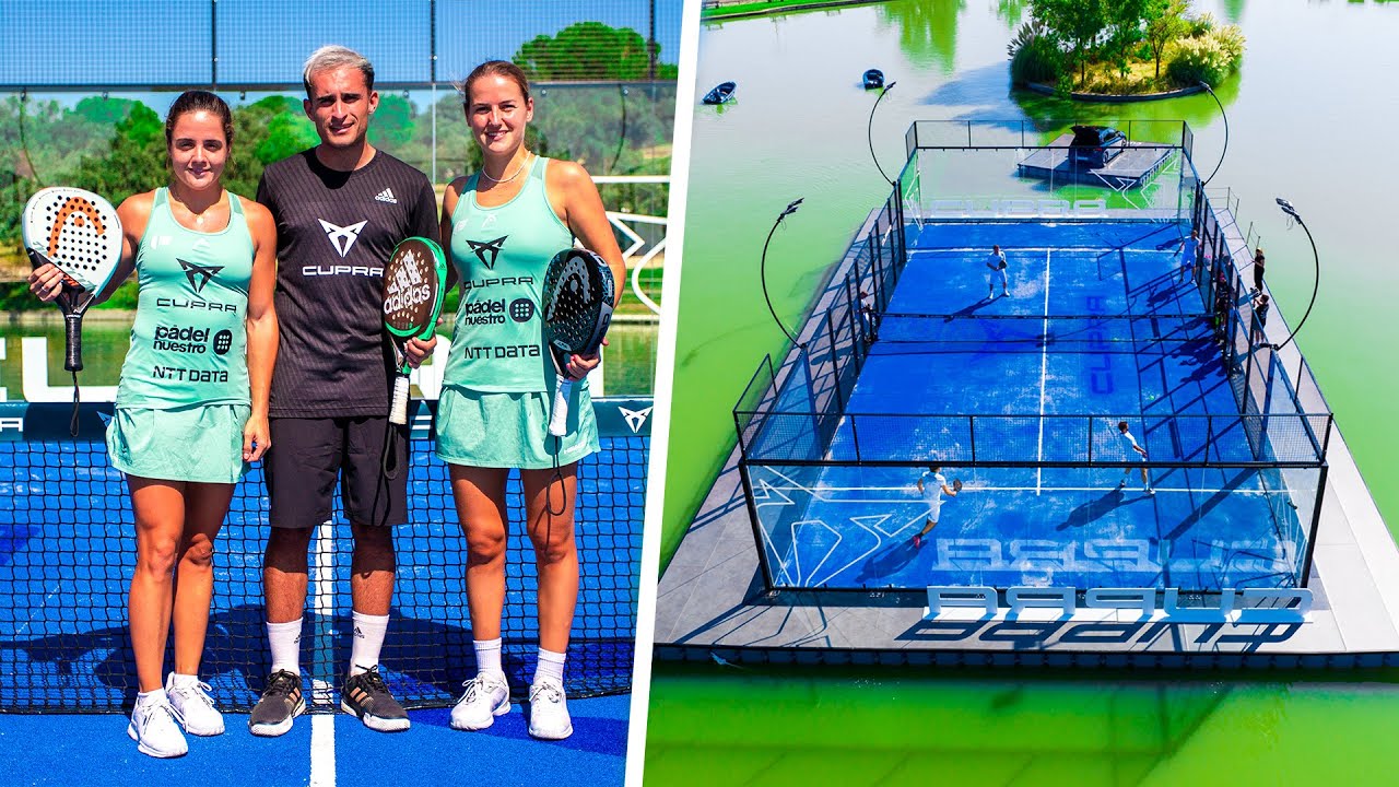 JUGANDO PÁDEL EN EL AGUA vs Ariana Sánchez/Paula Josemaría - Pista Flotante
