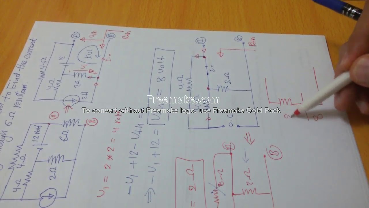 Examples on Thevenin's Theorem: Part 3 أمثلة على نظرية ثفنن: الجزء 3
