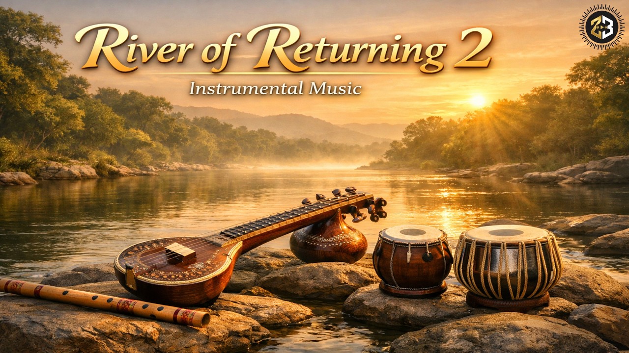 River of Returning 2 🌿 Peaceful Indian Flute & Veena Music | Deep Relaxation, Meditation