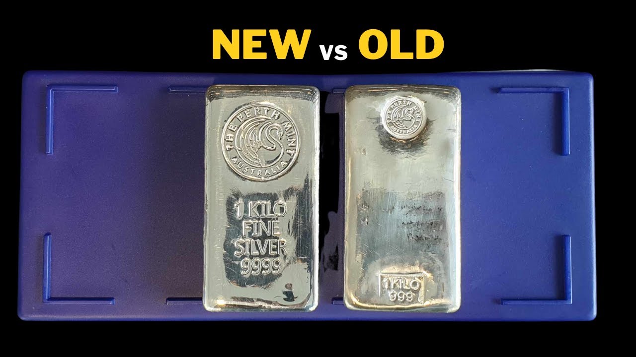 НОВЫЙ и СТАРЫЙ: сравнение серебряных слитков Perth Mint весом 1 кг