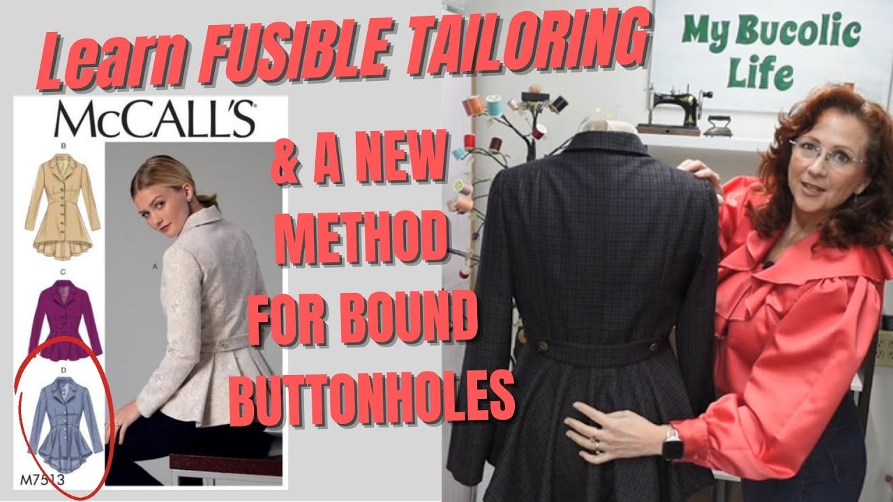 Sewing McCalls 7513 - Lined Peplum Jacket using Fusible Tailoring methods and 