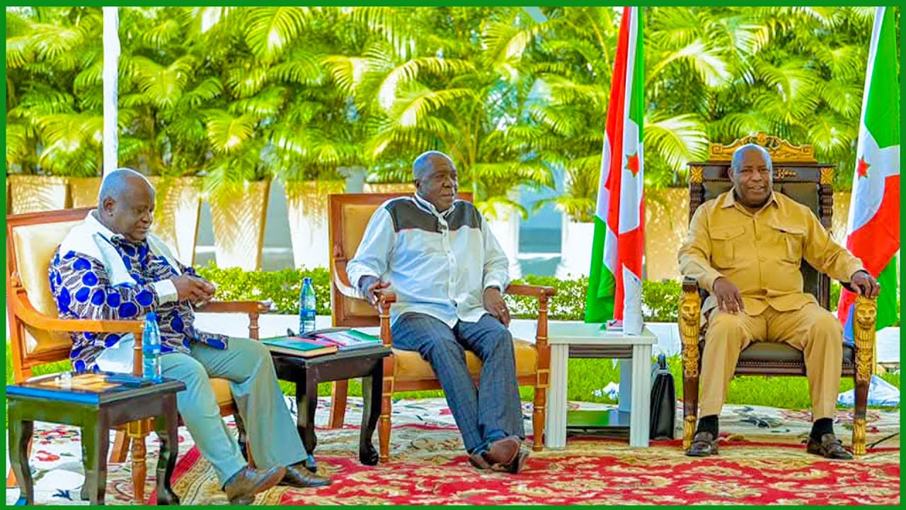 Domitien Ndayizeye,Sylvestre Ntibantunganya bahambije Umukuru w'igihugu Evariste Ndayishimiye ,...