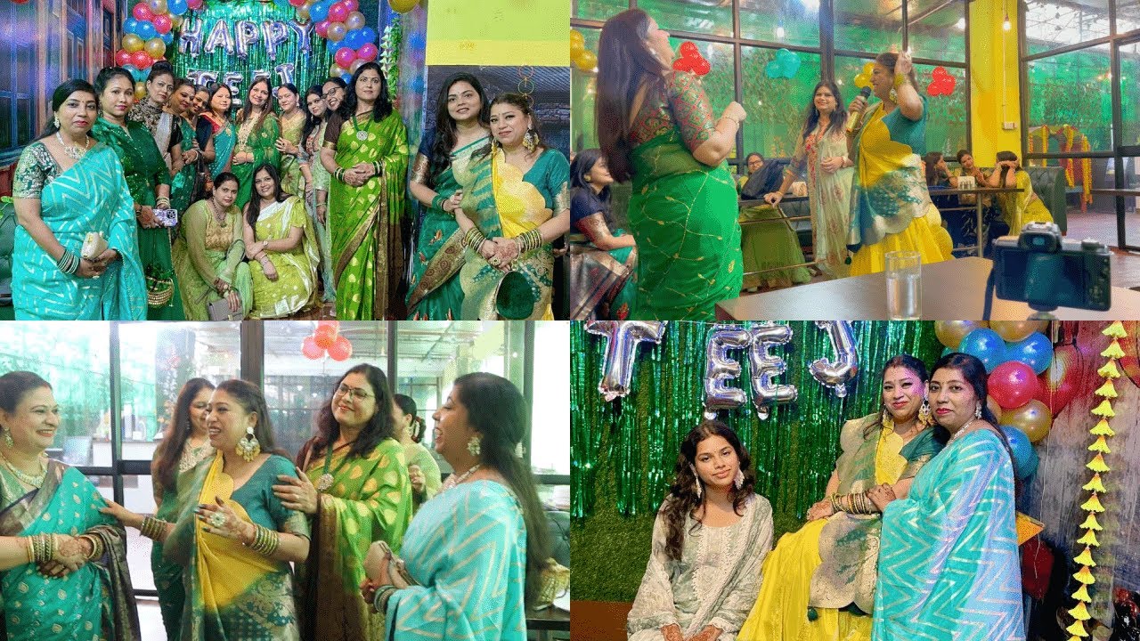 हरियाली तीज 🍀 का Grand Celebration सहेलियाँ के साथ 💃 2024