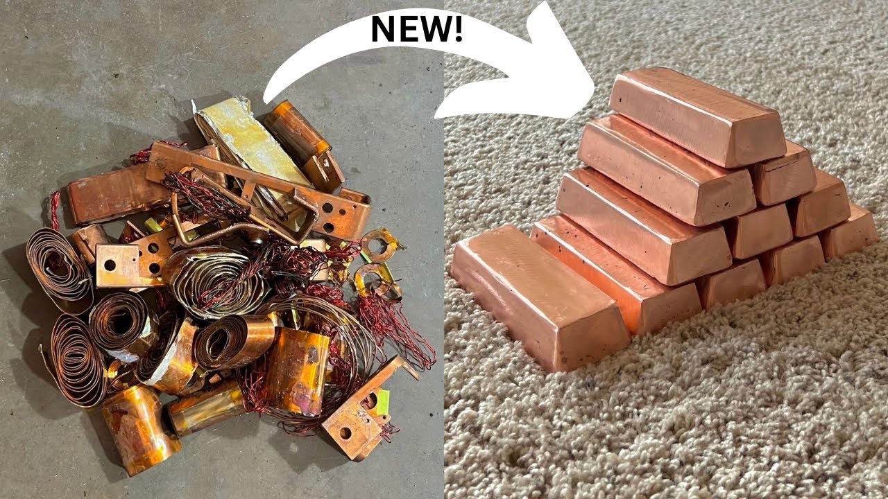 Massive Copper Scrap Meltdown! (30+lbs)