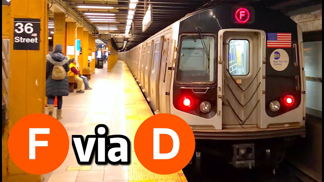 ⁴ᴷ⁶⁰ F Trains Running on the D Line to/from Coney Island