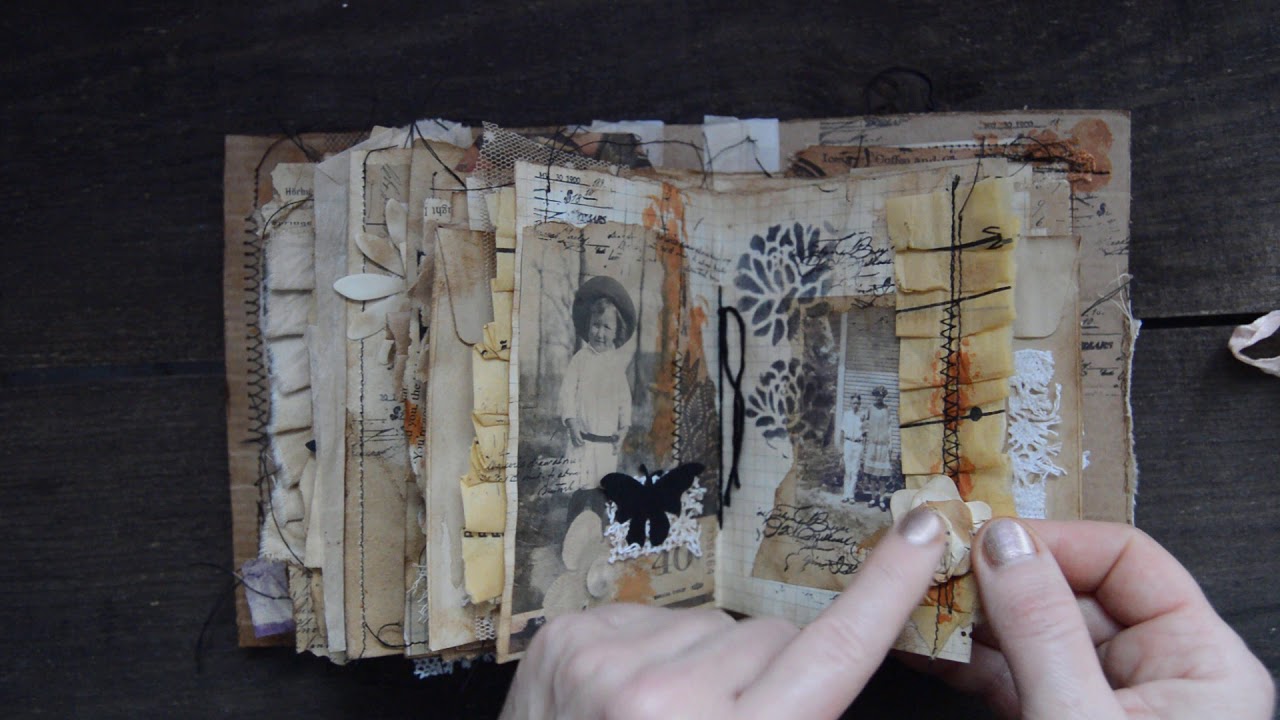 Vintage grungy junk journal "Every moment matters". (SOLD).