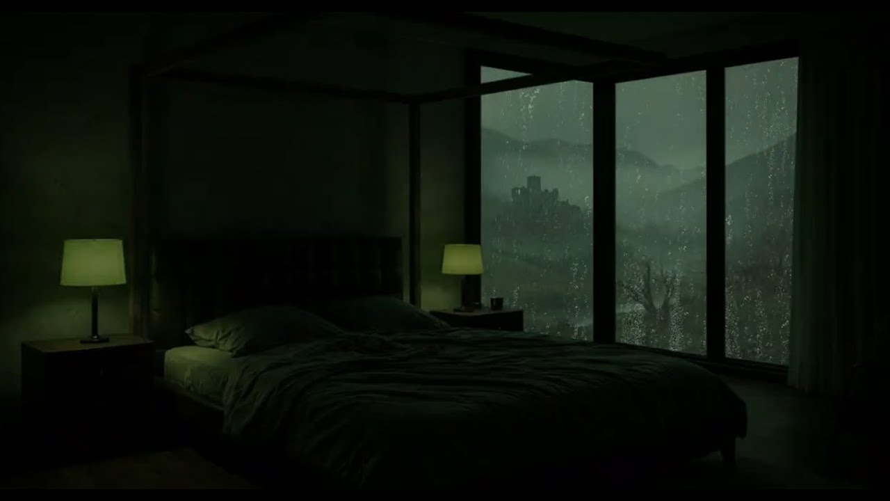 Heavy rain Sound from cabin | Sound Rain Sounds For Deep work and sleep