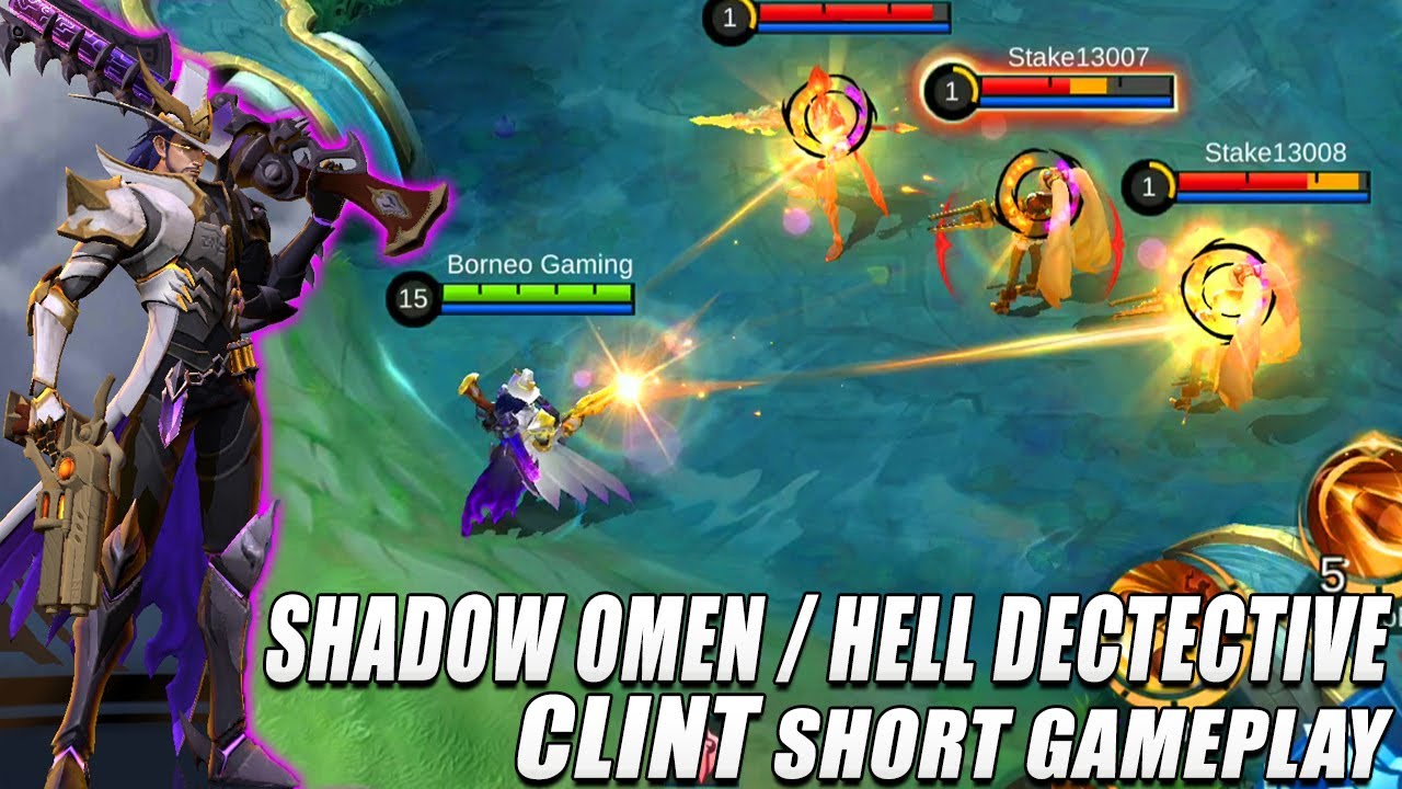 CLINT M2 SKIN SHADOW OMEN / HELL DETECTIVE GAMEPLAY & SKILL PREVIEW | MOBILE LEGENDS