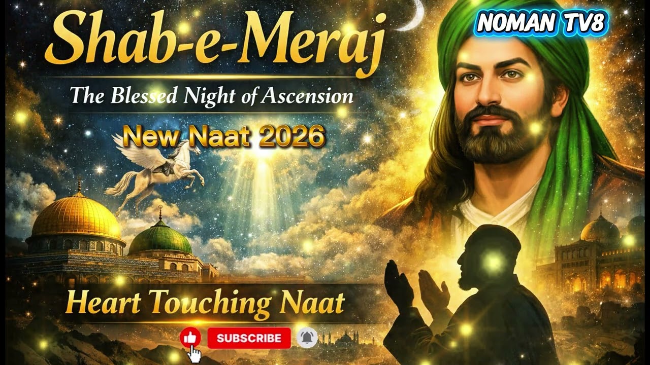 Shab e Meraj Naat | Heart Touching Islamic Naat in Hindi 2026 | Night of Ascension | Emotional Naat