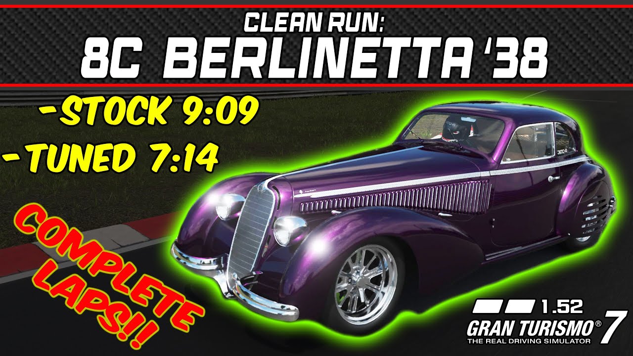 GT7 - Clean Run: Alfa Romeo 8C 2900B Touring Berlinetta '38 - Gran Turismo 7 - 1.54