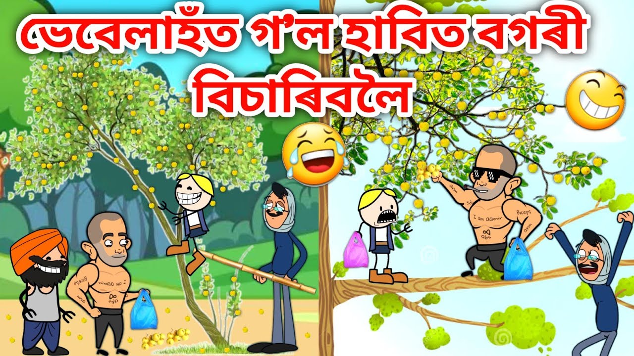 ভেবেলাহঁতে পাৰিছে বগৰী/Assamese Cartoon/Assamese Story/Putola/vebela/Funny comedy Video/bogori/hadhu