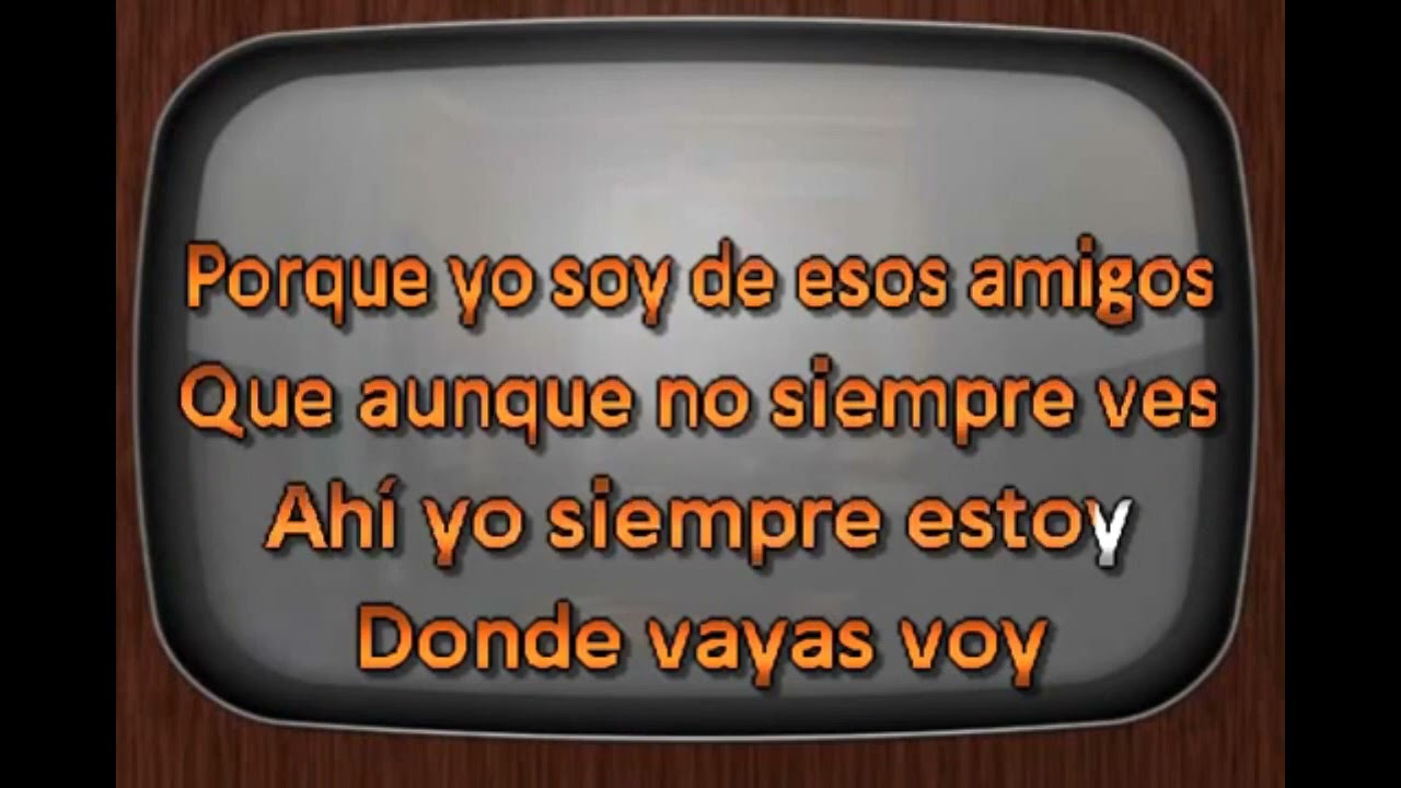 Cuenta conmigo tono alto karaoke
