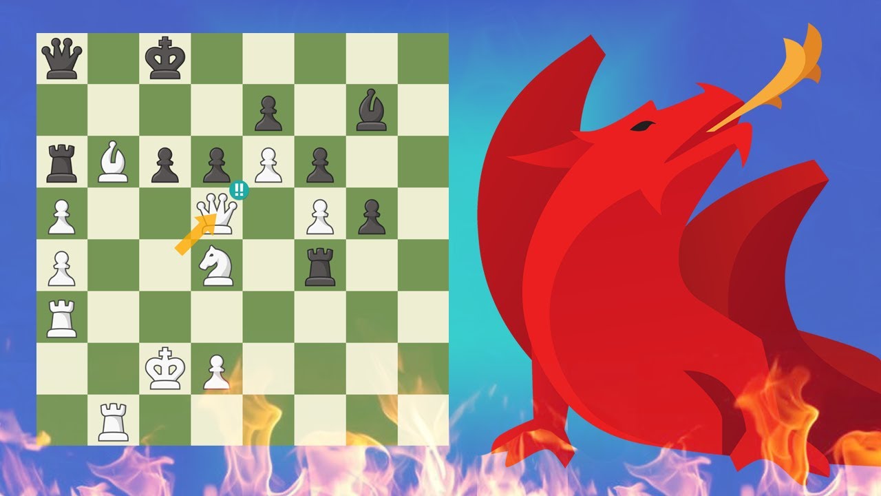 Crushing Queen Sacrifice by Dragon Chess Engine