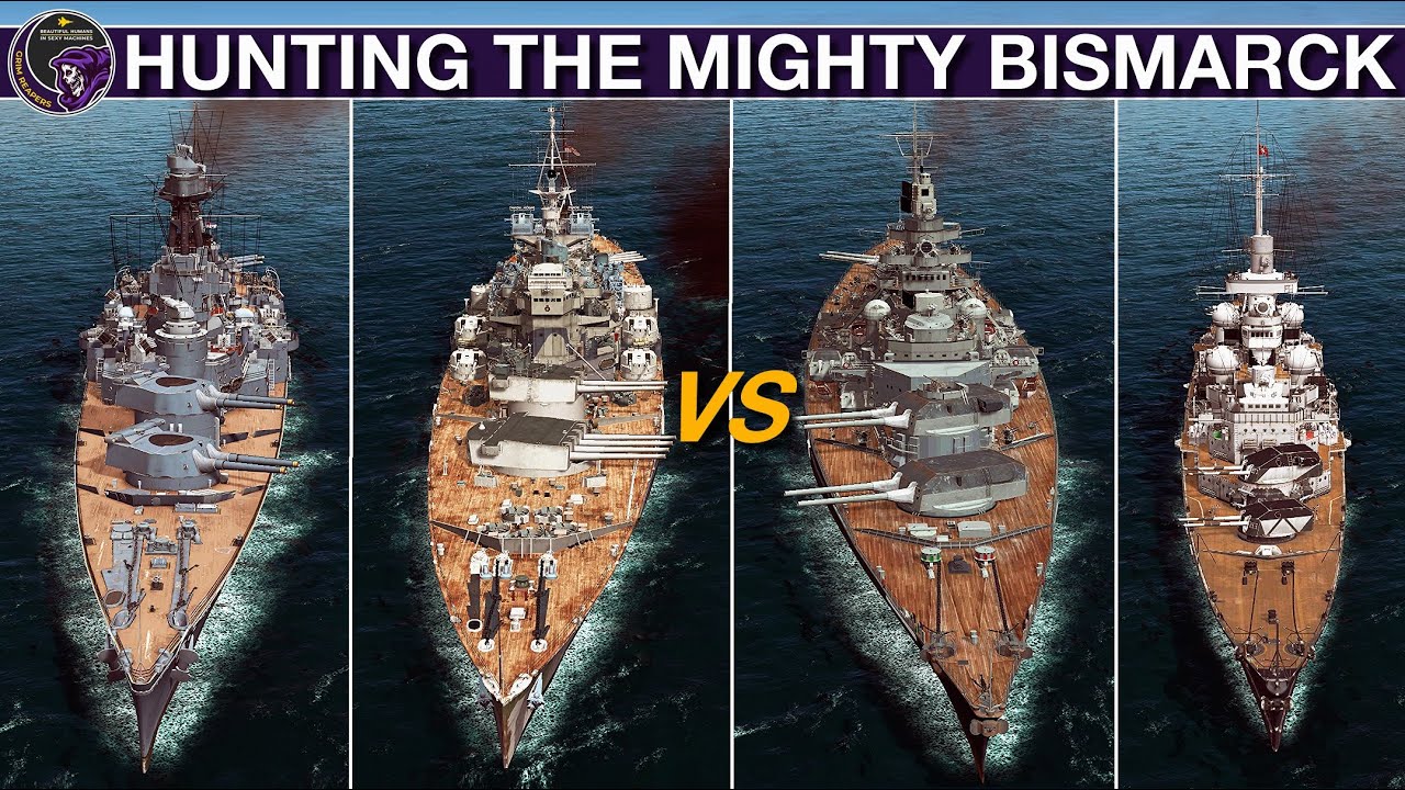 Hunting The Bismarck: HMS Hood & Prince Of Wales vs Bismarck & Prinz Eugen | War On The Sea