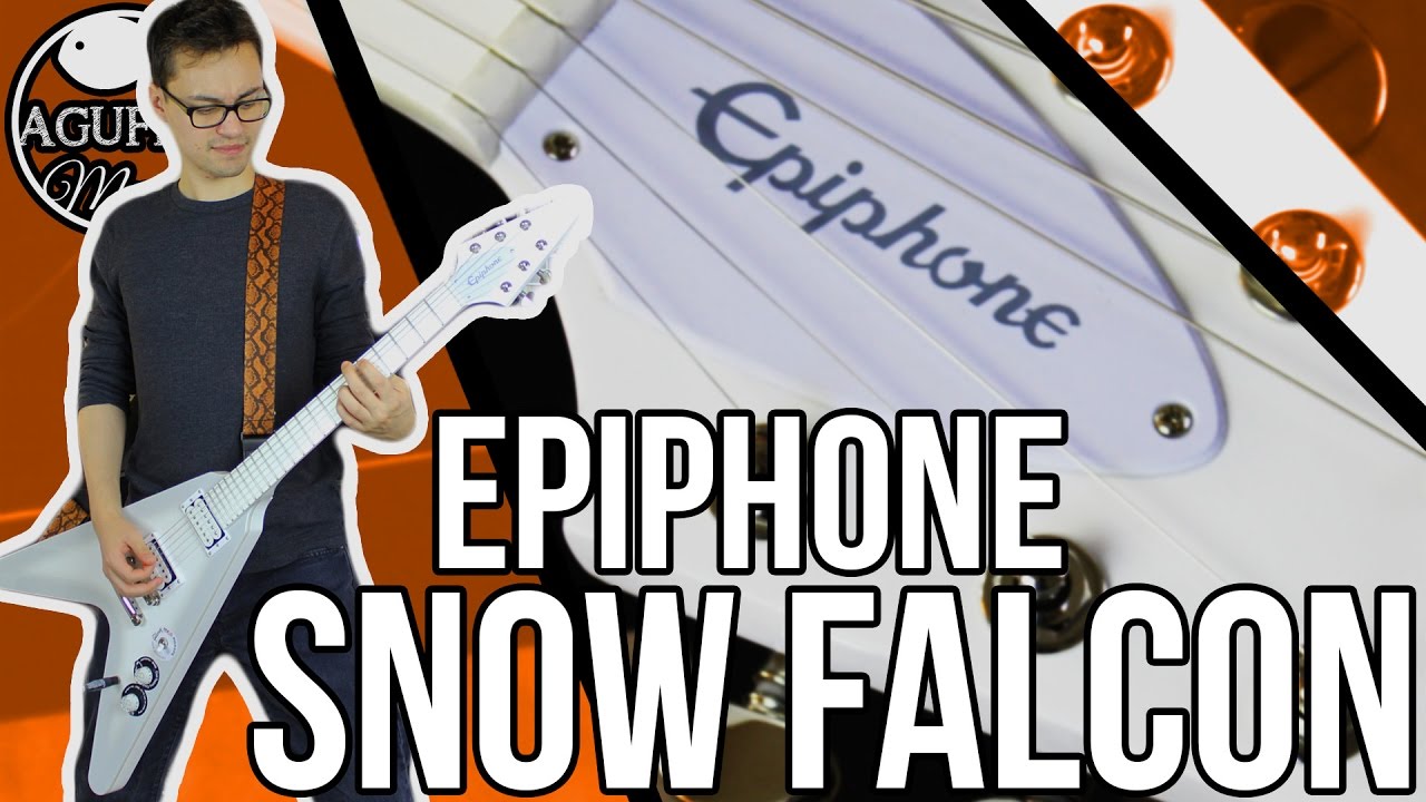 Epiphone Snow Falcon Demo || White Dethklok Guitar!!