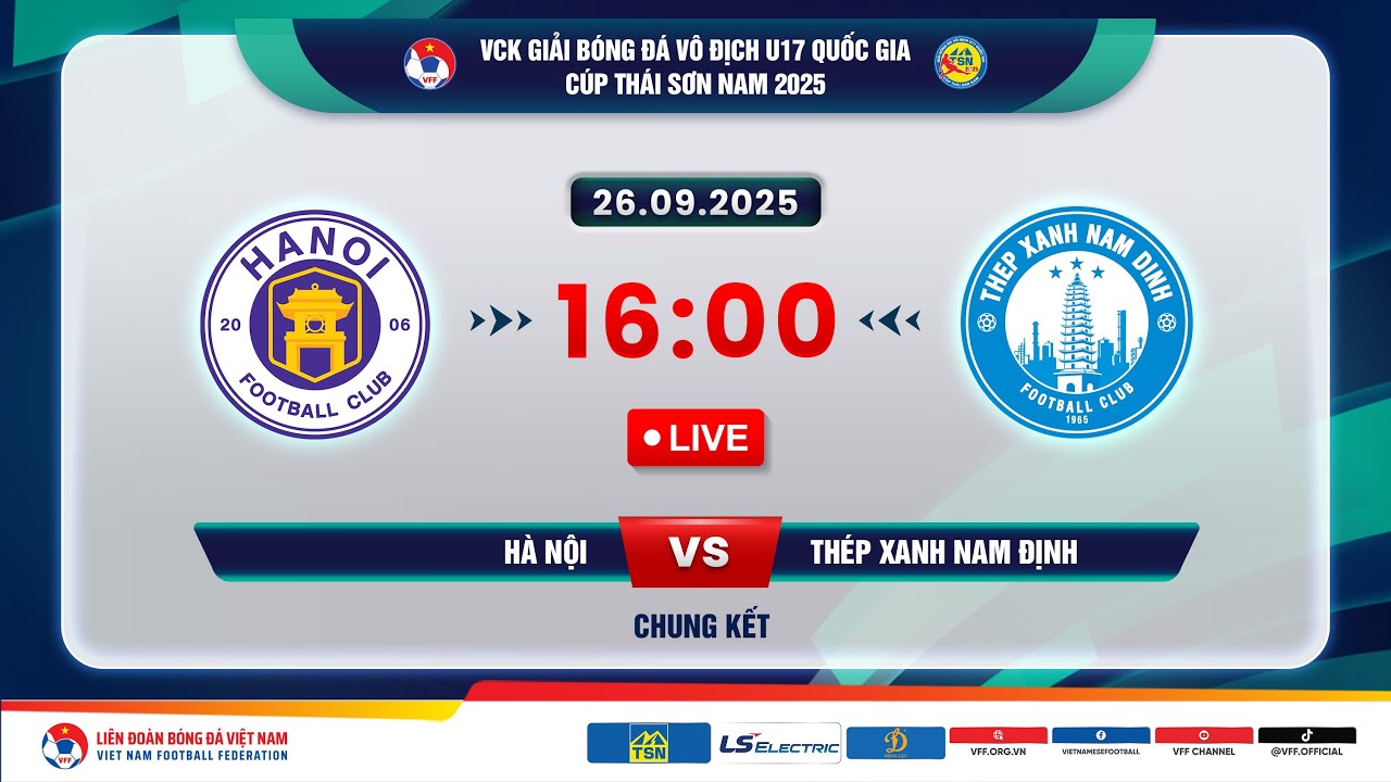 🔴Trực tiếp: Hà Nội vs Thép Xanh Nam Định |