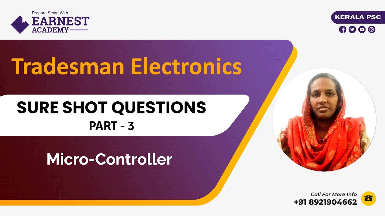 KERALA PSC | TRADESMAN ELECTRONICS | MICRO CONTROLLER 8085 | SURE SHOT QUESTIONS DISCUSSION PART 3