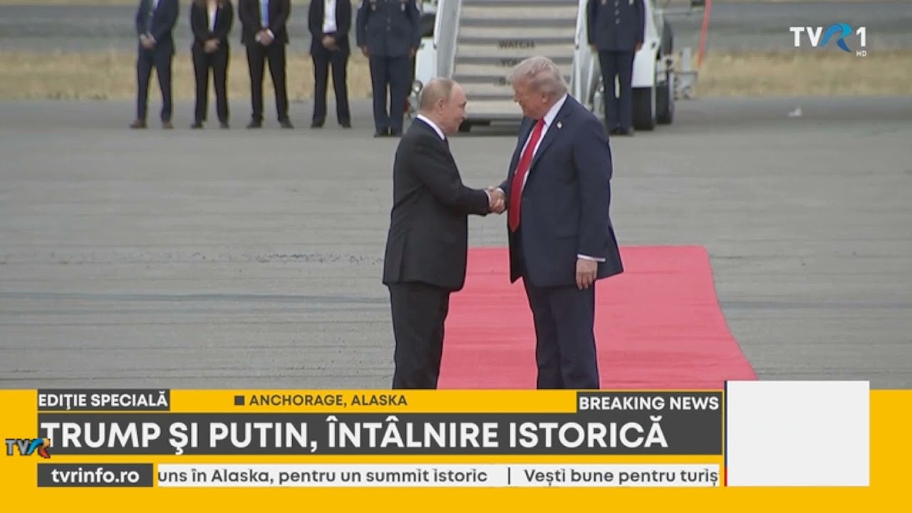 Sosirea preşedinţilor Donald Trump şi Vladimir Putin în Alaska – ediţie specială TVR1
