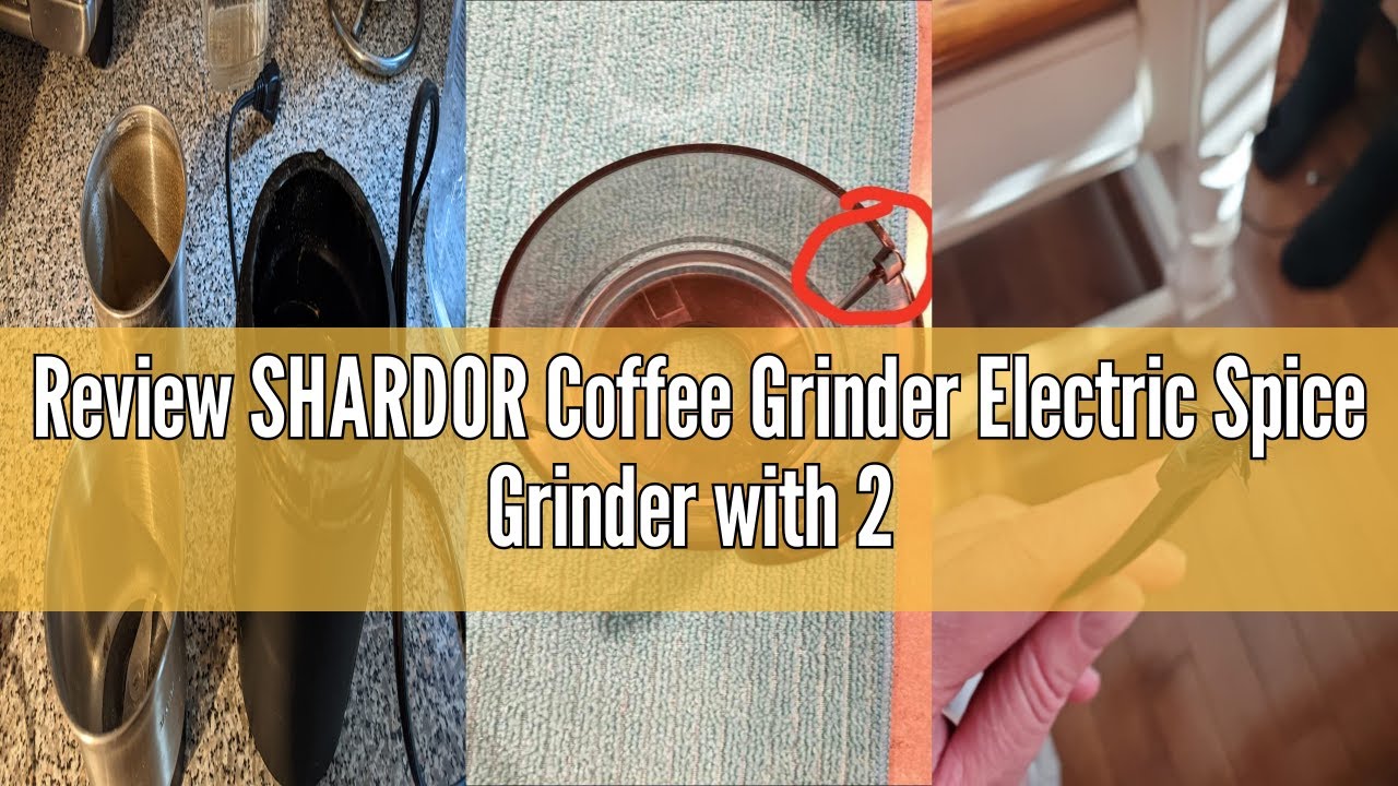 Review SHARDOR Coffee Grinder Electric Spice Grinder with 2 Removable Stainless Steel Bowls, Wet and