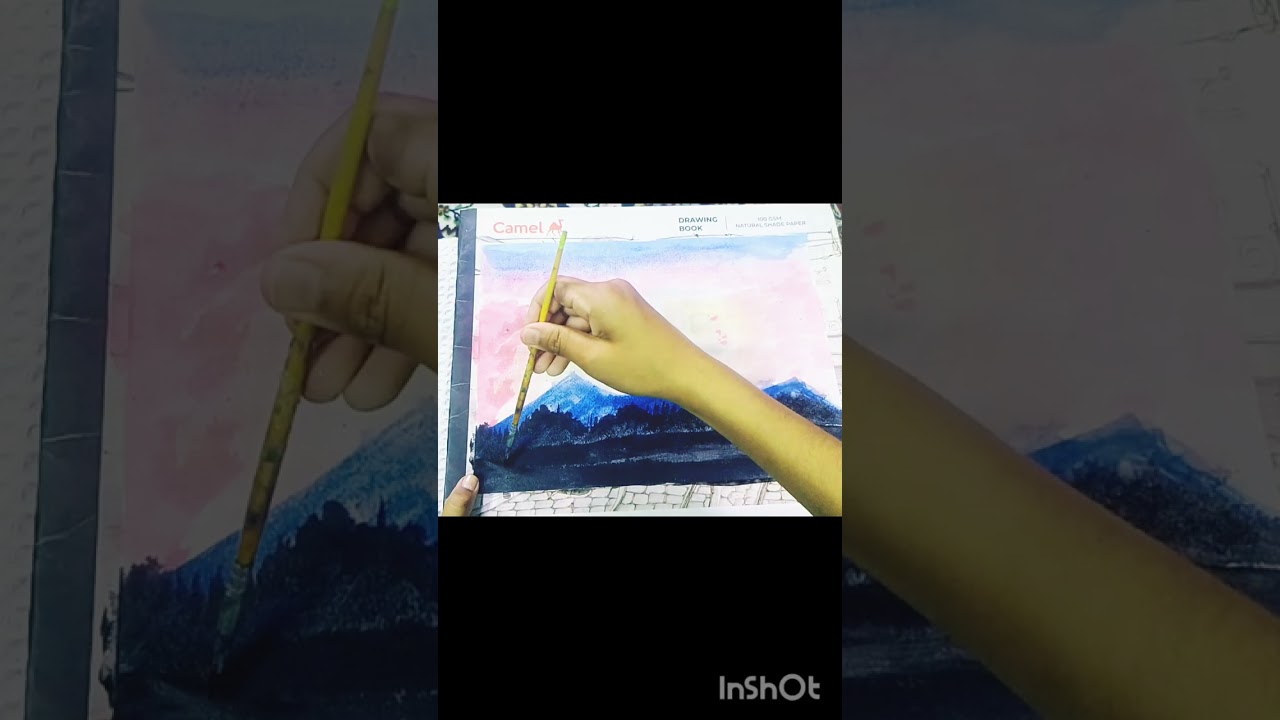 Easy Water colour Nature painting for Kids 🎨🖌️🌄