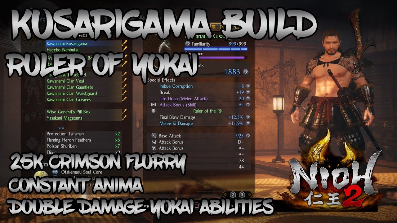 Nioh 2 - Kusarigama Build - Ruler of Yokai