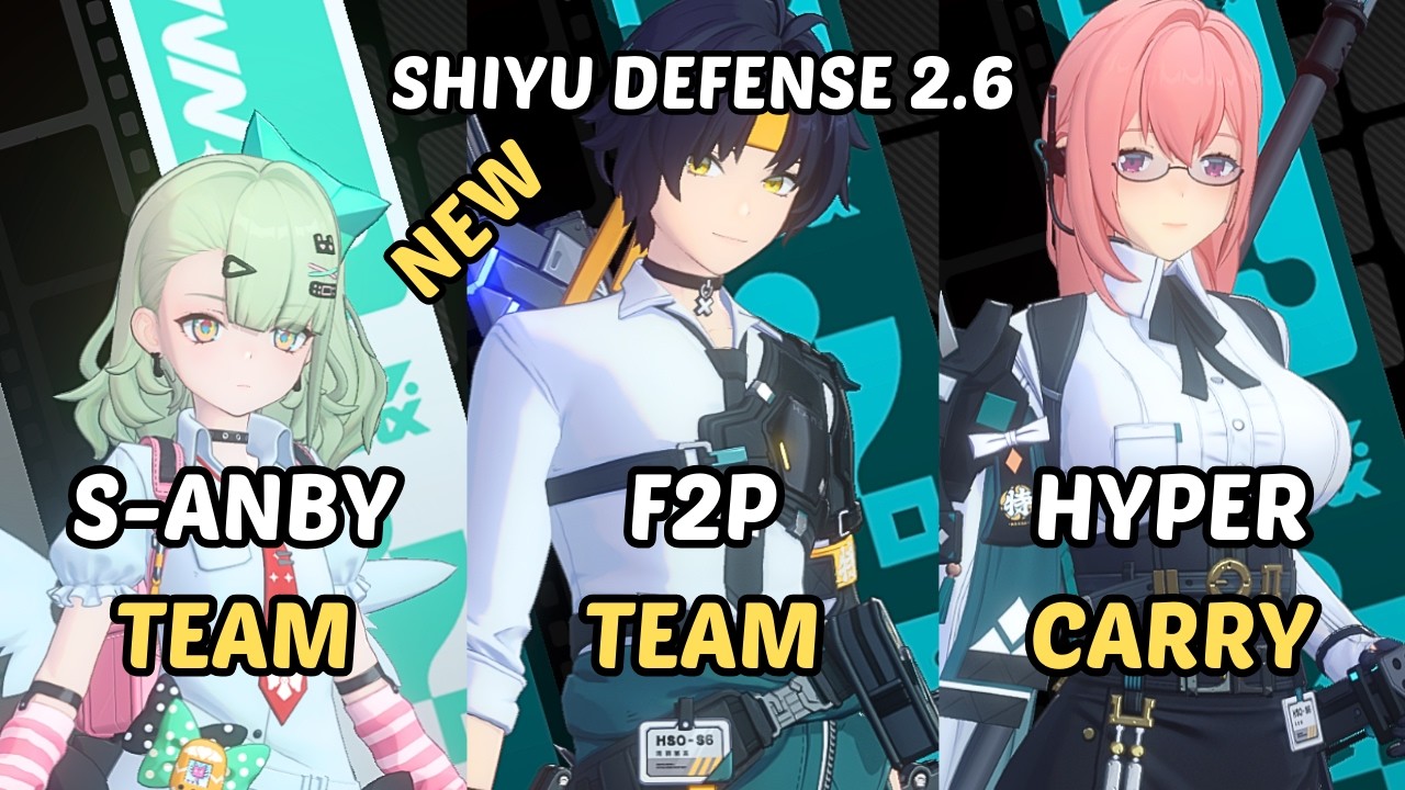 NEW Shiyu Defense ZZZ Harumasa F2P Team x M0 Yanagi x Anby Trigger Sunna Zenless Zone Zero 2.6