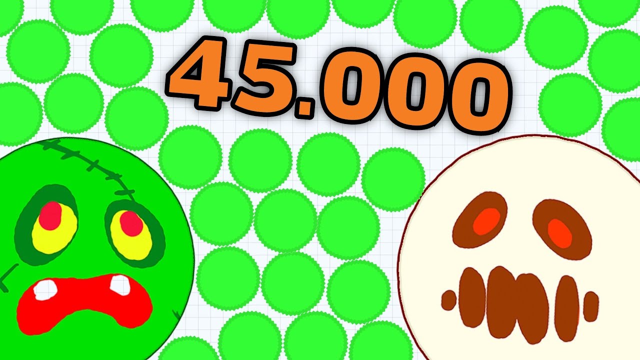 AGAR.IO 45.000 MASS HARDCORE GAMEPLAY - PLAYING AGARIO WITH BROTHER