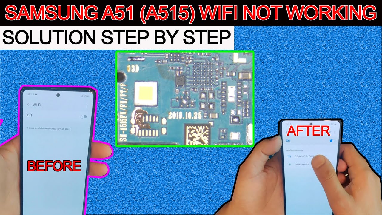 (हिंदी मैं) SAMSUNG A51 (SM-A515) WIFI NOT WORKING SOLVED FULL GUIDE || HARDWARE ISSUE .
