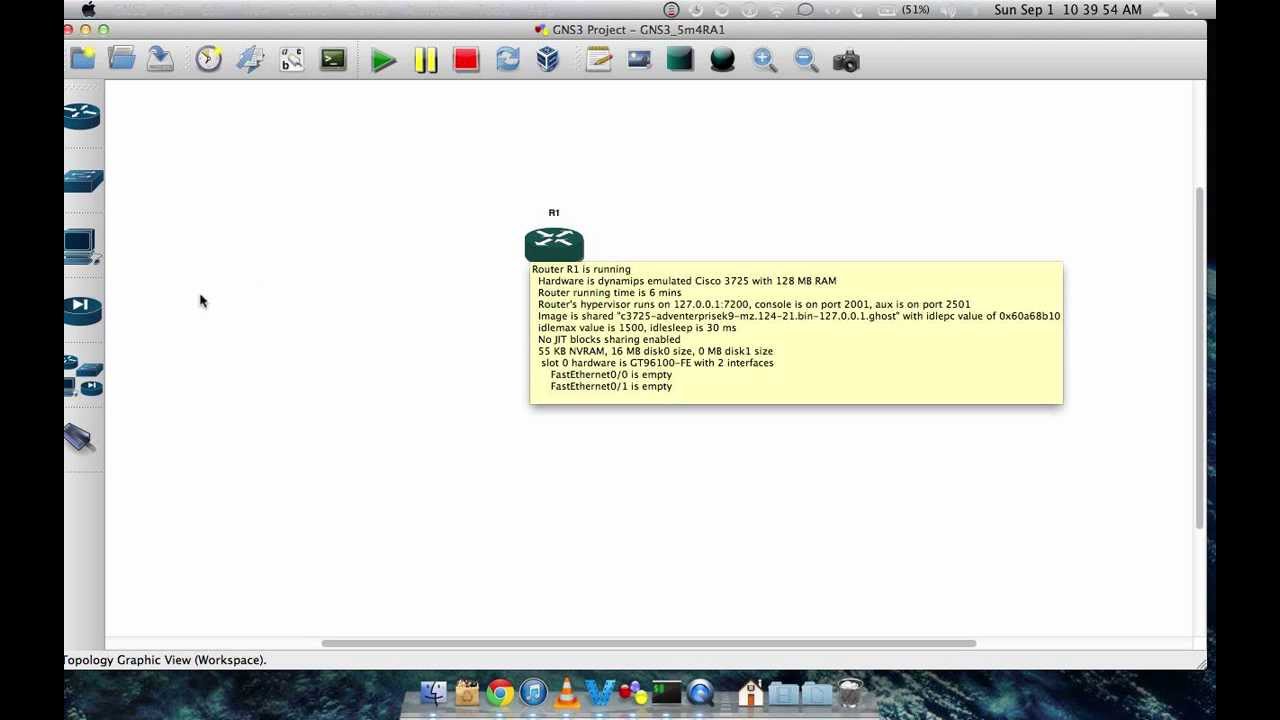 gns3 basic  and router modes
