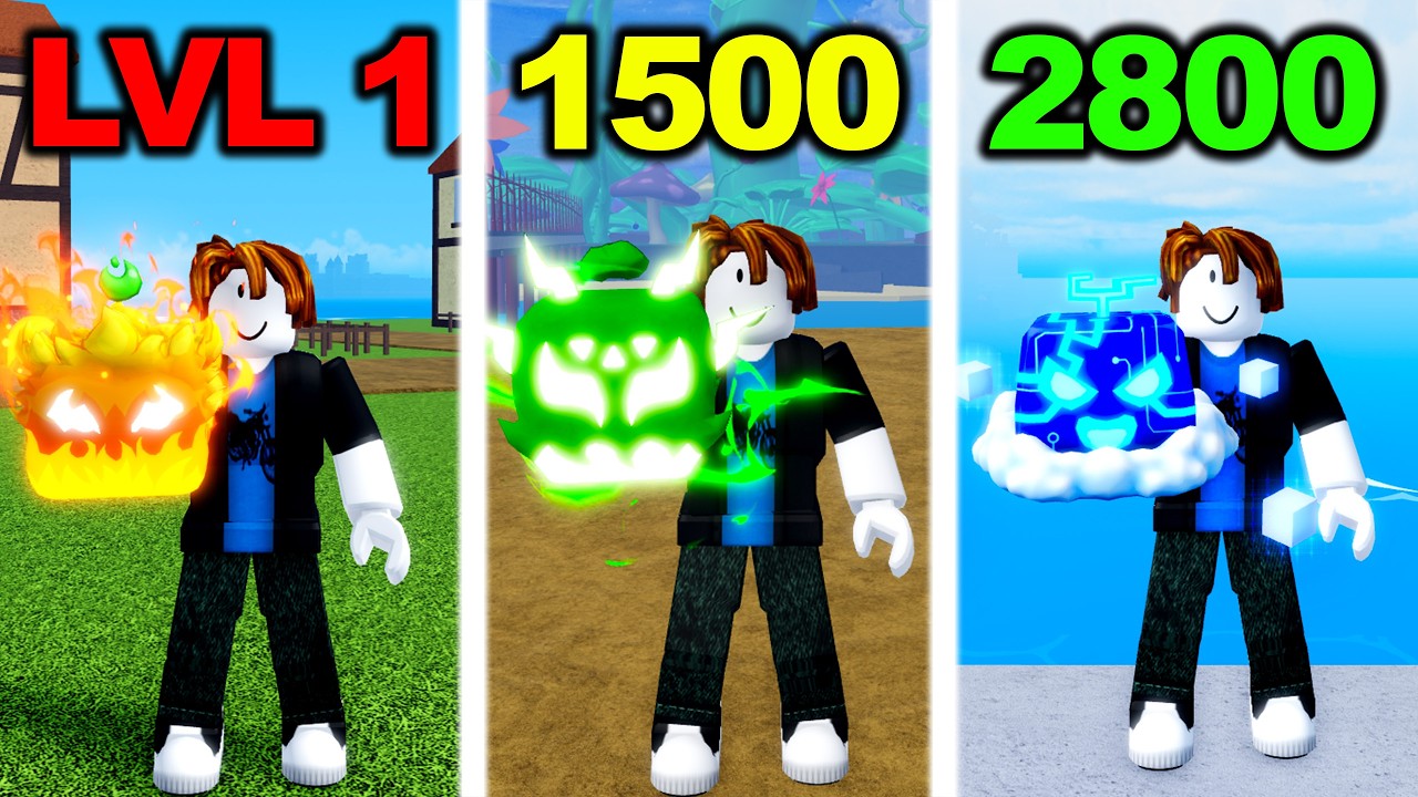 Noob To Max Using Only The FRUIT GACHA In Blox Fruits