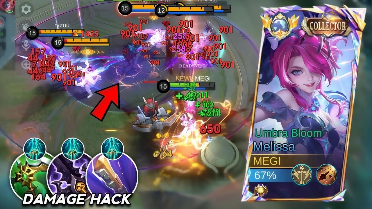 MELISSA FULL ATTACK SPEED WITH PIERCER IS REALY DEADLY!!💀 (must try)