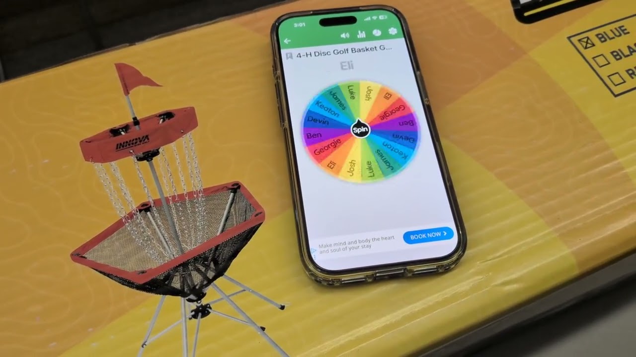4-H Disc Golf Club Practice Basket Drawing