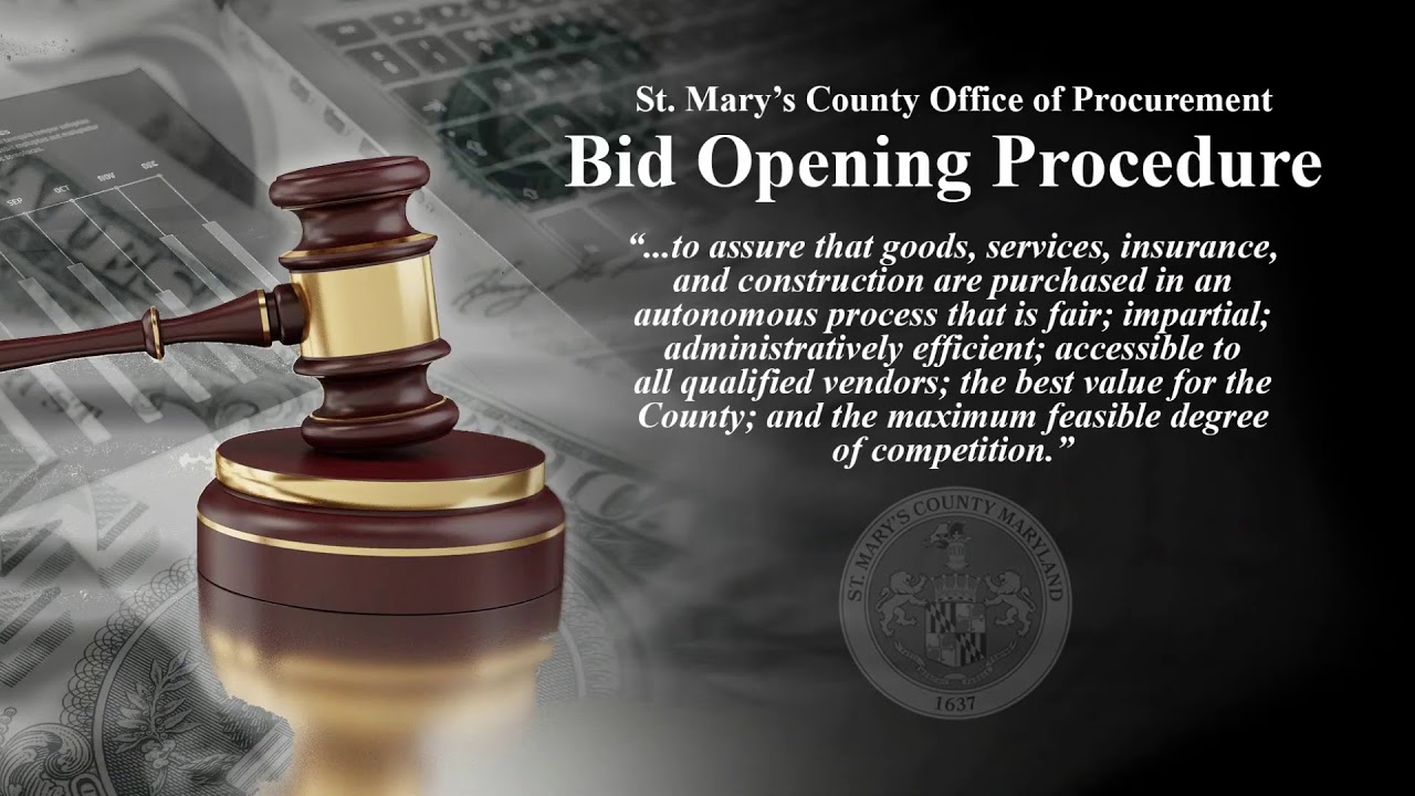 4/9/20 St. Mary's County Bid Opening Procedure