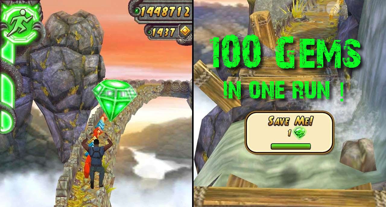 How to get 100+ GEMS in one Run in Temple Run 2